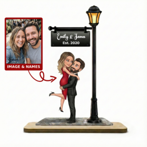 Forever Love – Personalized 3D Effect Couple Wooden Plaque - Image 2