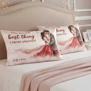 Personalized Couple Satin Pillow Case with Photo & Names - Image 8