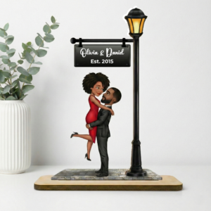 Forever Love – Personalized 3D Effect Couple Wooden Plaque - Image 3