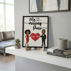 My Missing Piece – Personalized Heart Puzzle Wooden Plaque - Image 4