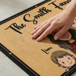 Personalized Family Photo Doormat with Names - Image 5
