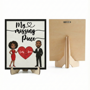 My Missing Piece – Personalized Heart Puzzle Wooden Plaque - Image 8