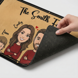 Personalized Family Photo Doormat with Names - Image 4
