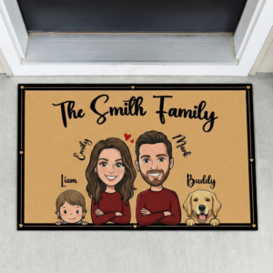 Personalized Family Photo Doormat with Names - Image 2