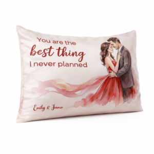Personalized Couple Satin Pillow Case with Photo & Names - Image 4