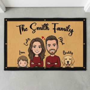 Personalized Family Photo Doormat with Names - Image 7